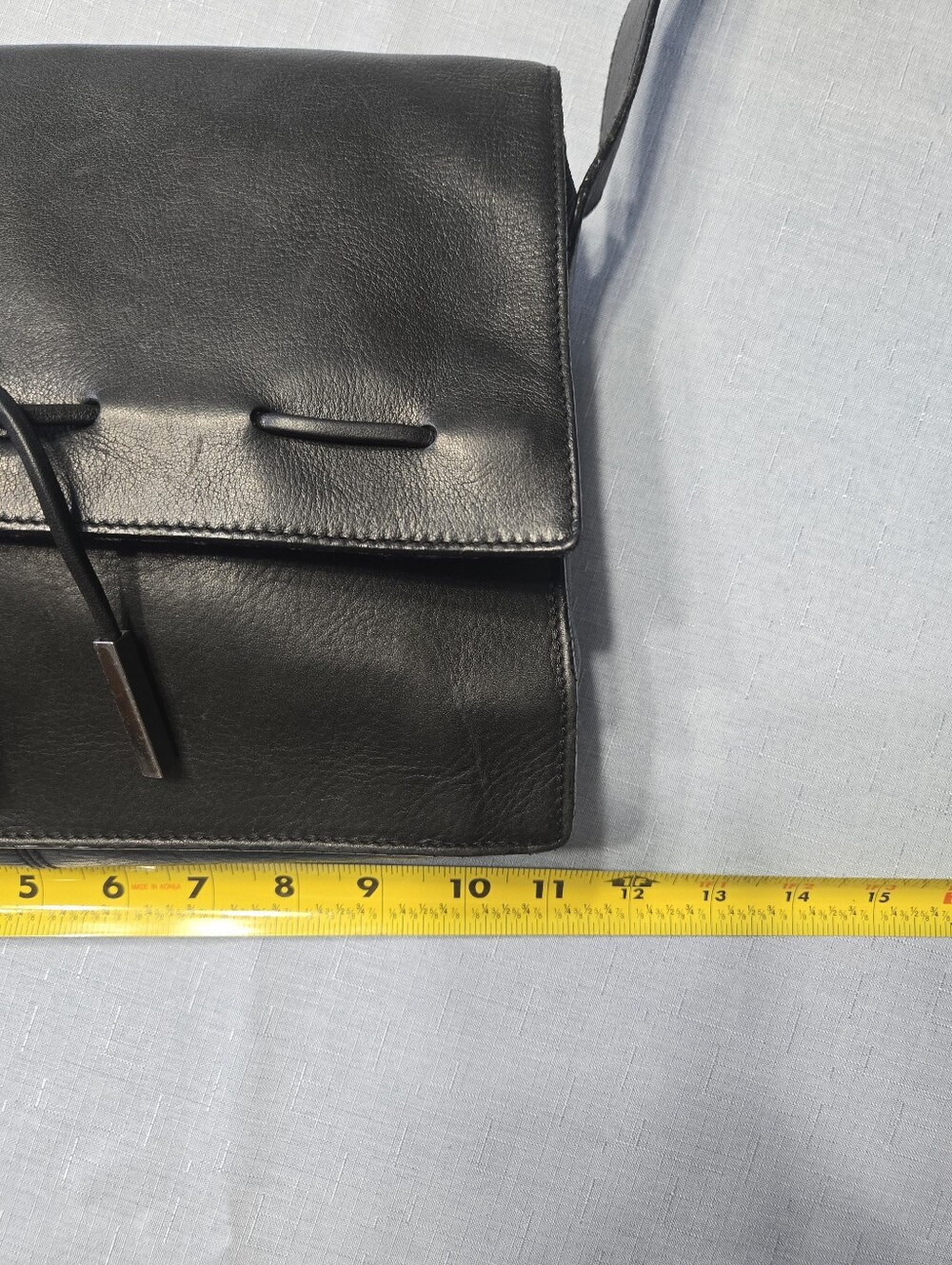 Vintage Liz Claiborne Black Leather Shoulder Bag - Picture 10 of 12